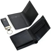 Tommy Hilfiger Gift Set Wallet Keychain Card Holder Black Men