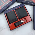 Tommy Hilfiger Gift Set Wallet Keychain Card Holder Black Men